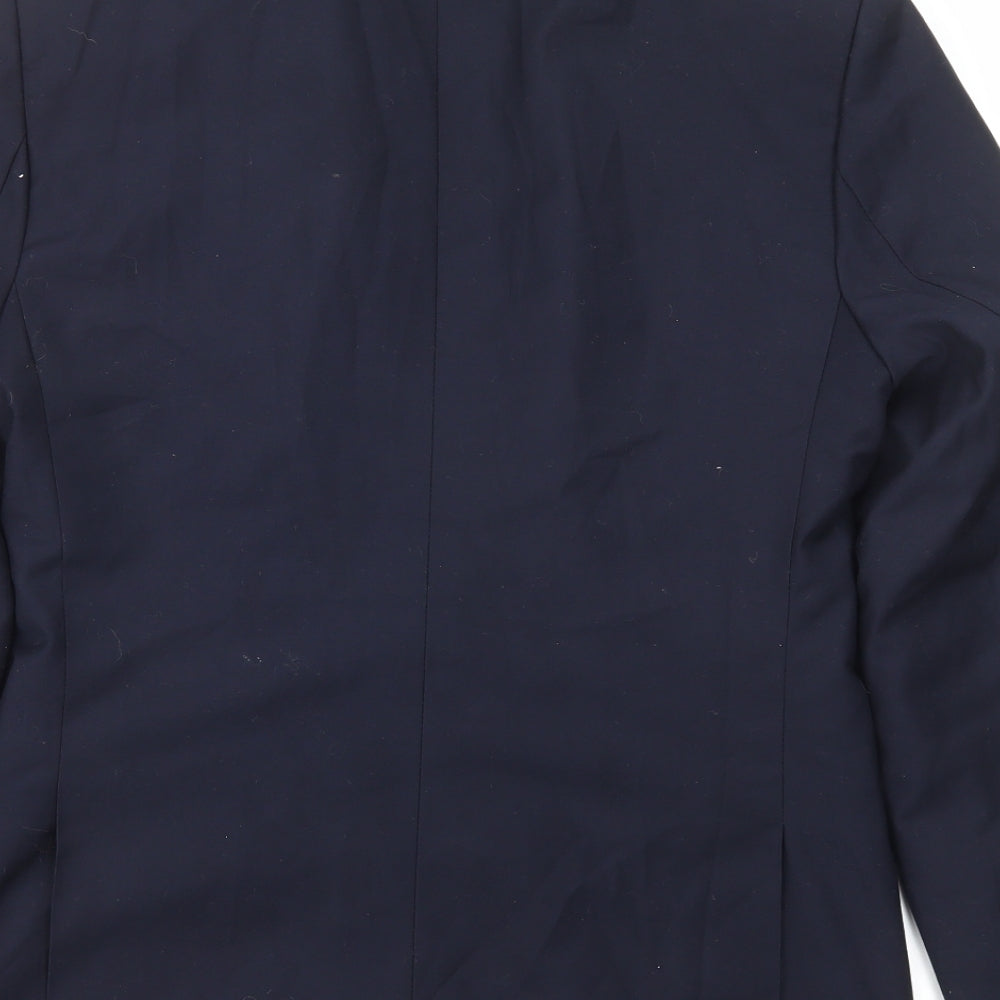 Preworn Mens Blue Polyester Jacket Blazer Size S