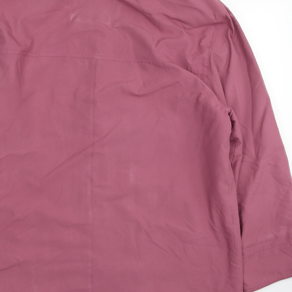 Bonmarché Womens Pink Overcoat Coat Size M Zip