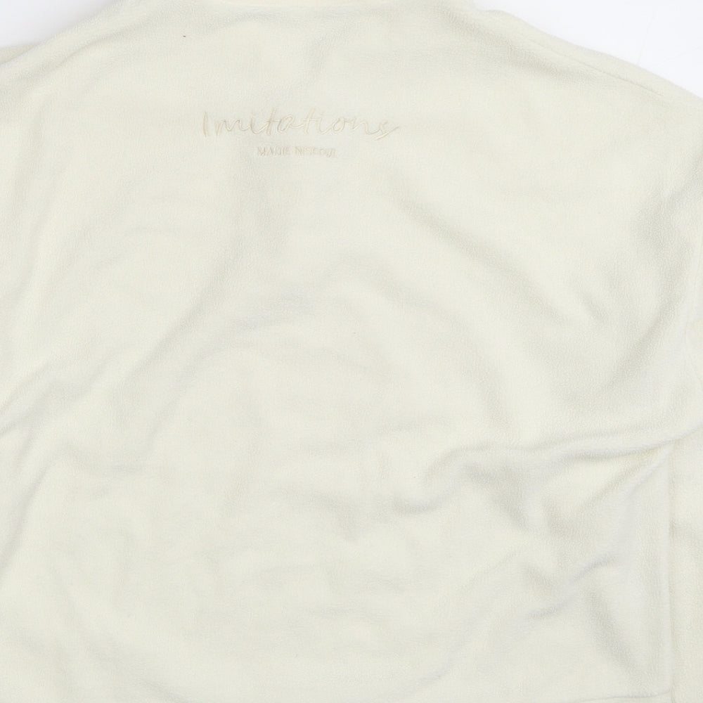 Couple Womens White Polyester Pullover Sweatshirt Size M Pullover