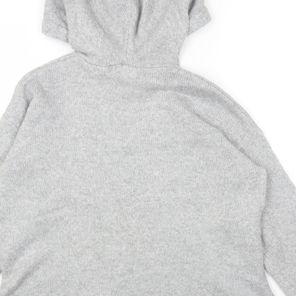 L.O.G.G Womens Grey Round Neck Acrylic Pullover Jumper Size XS