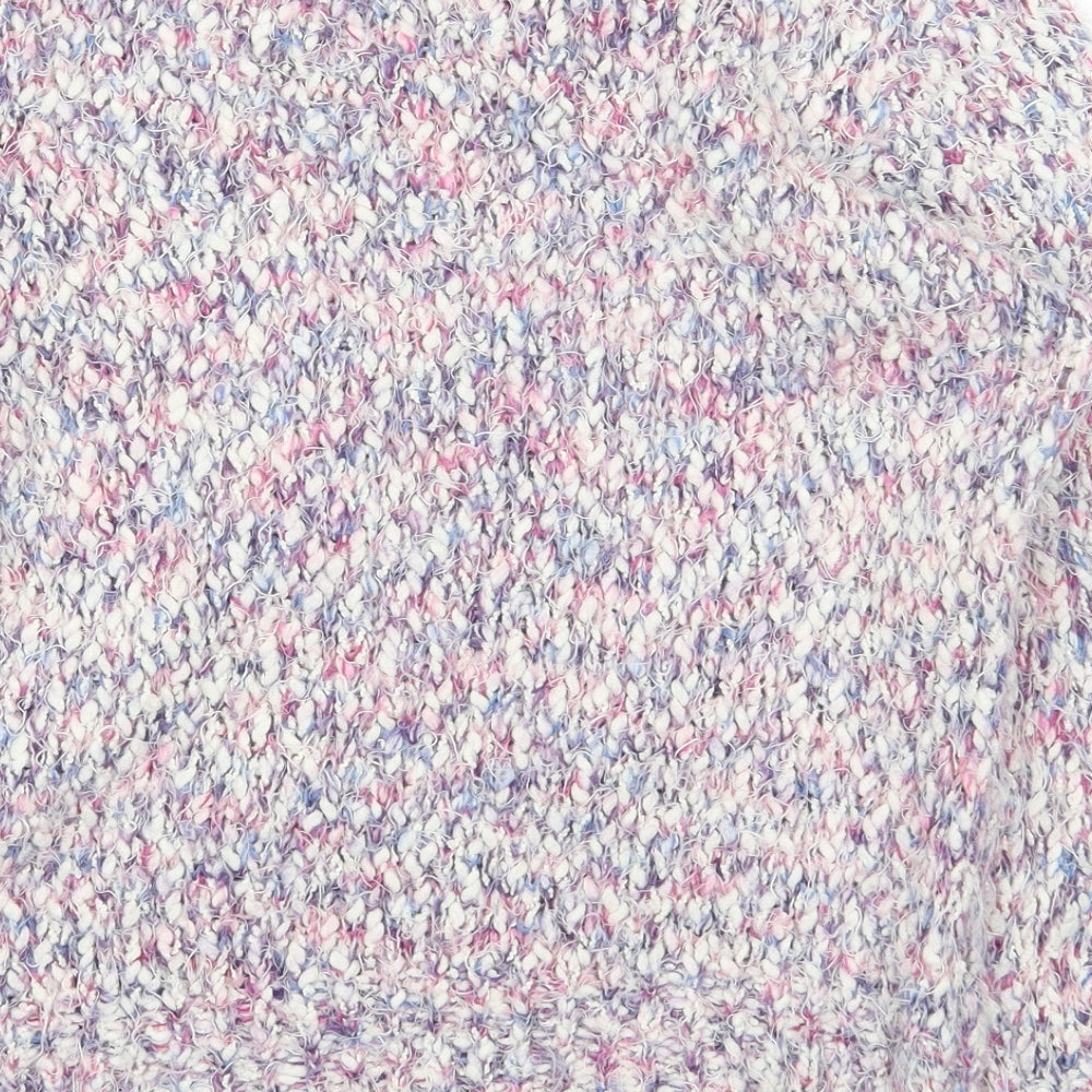 Bonmarché Womens Multicoloured Round Neck Polyester Pullover Jumper Size S