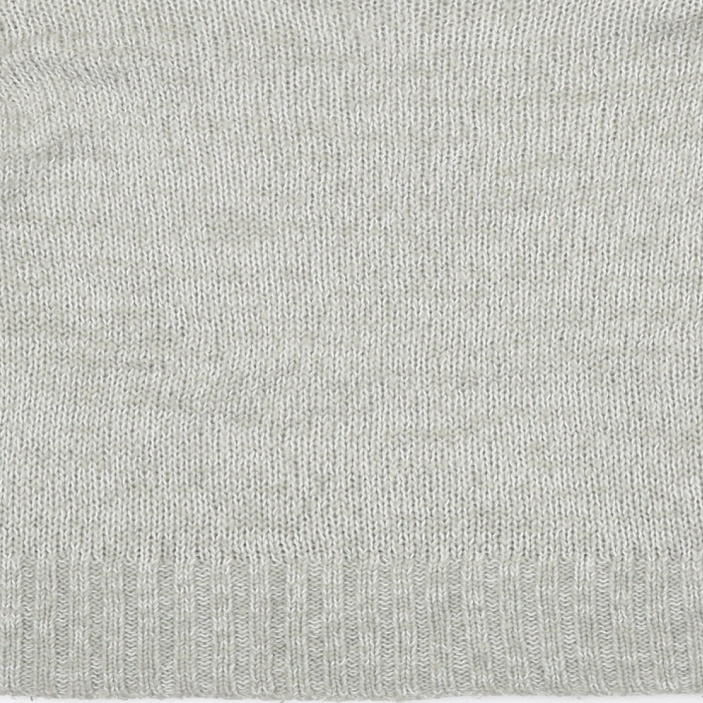 New Look Womens Grey Round Neck Acrylic Pullover Jumper Size S