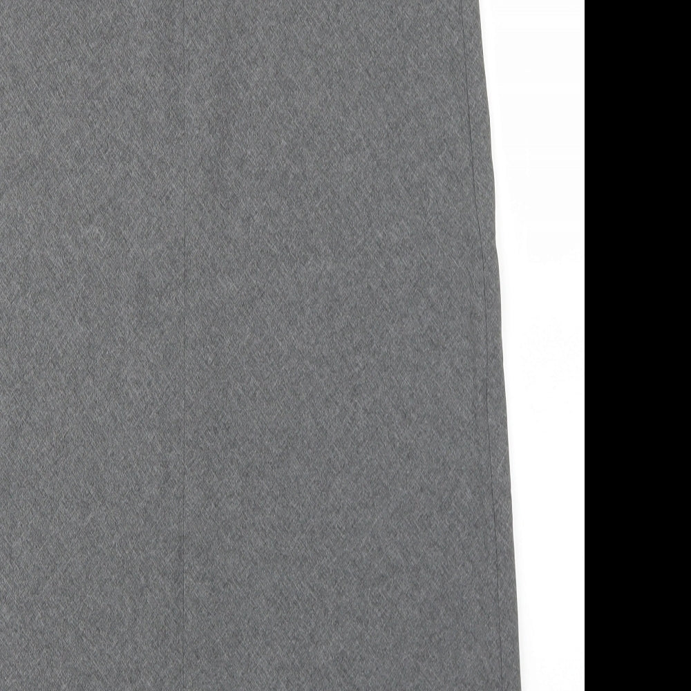 essence Womens Grey Polyester A-Line Skirt Size 12 Zip