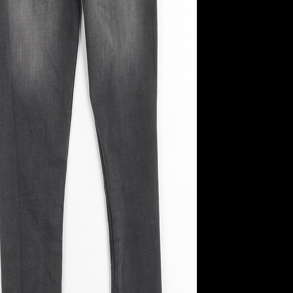 SHEIN Girls Black Cotton Skinny Jeans Size 9 Months Regular Button