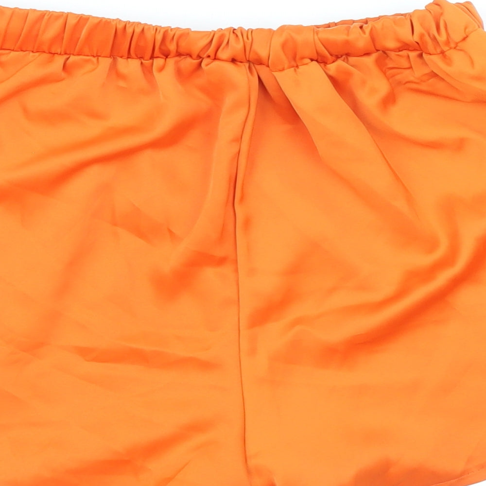 Solado Womens Orange Polyester Sweat Shorts Size M Regular Pull On
