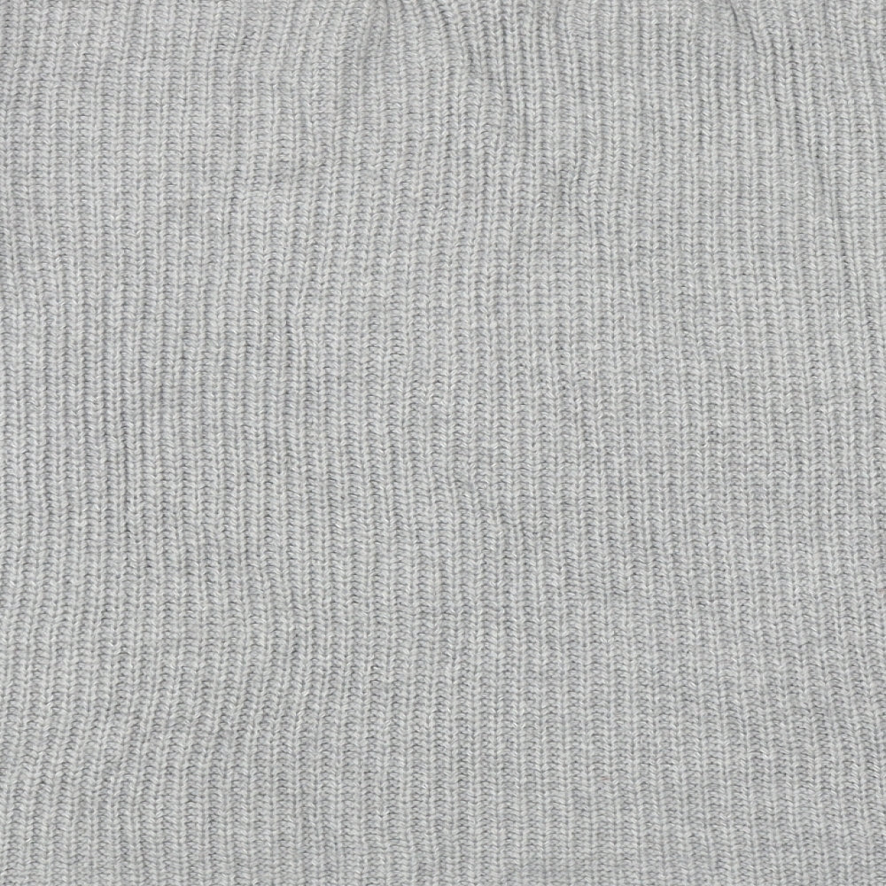 Topshop Womens Grey V-Neck Acrylic Pullover Jumper Size 6
