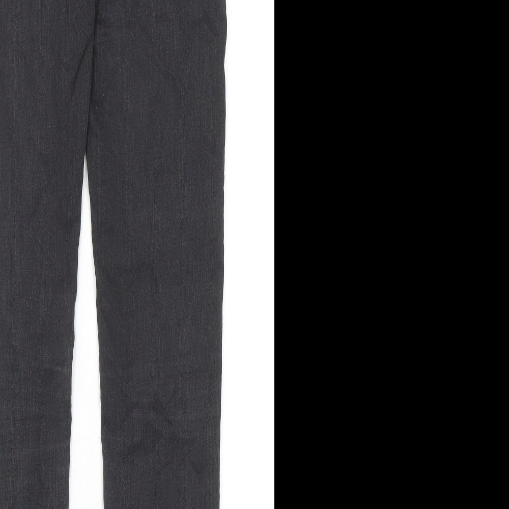 Marks & Spencer Womens Grey Cotton Skinny Jeans Size 8 Regular Zip