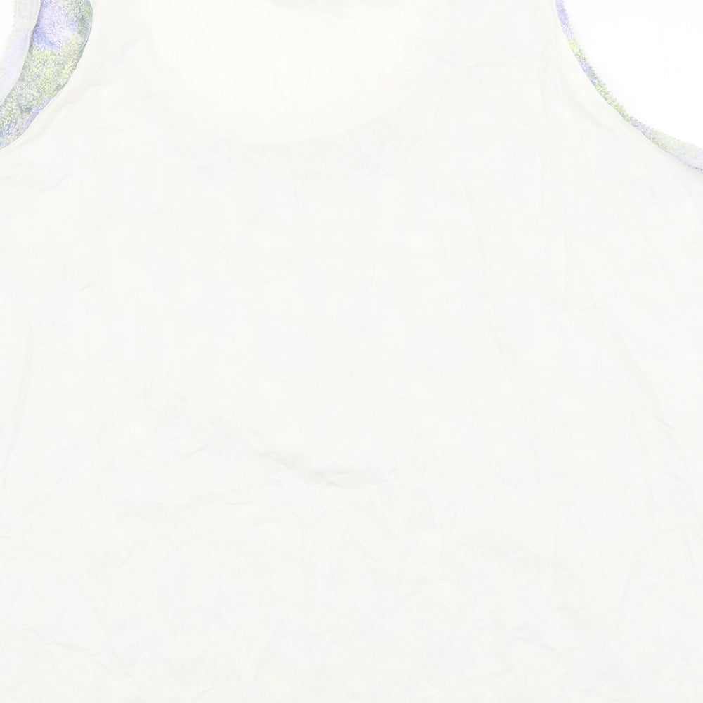 Marks & Spencer Womens Multicoloured Floral Polyester Basic Tank Size 18 Scoop Neck