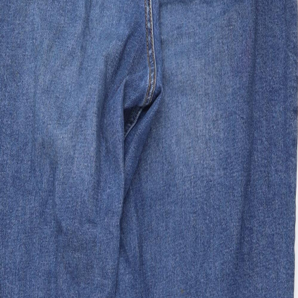 H&M Womens Blue Cotton Skinny Jeans Size M L28 in Regular Button