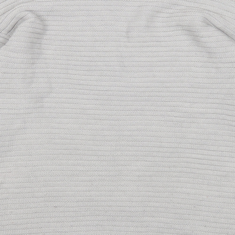 Peacocks Womens Grey Round Neck Acrylic Pullover Jumper Size S