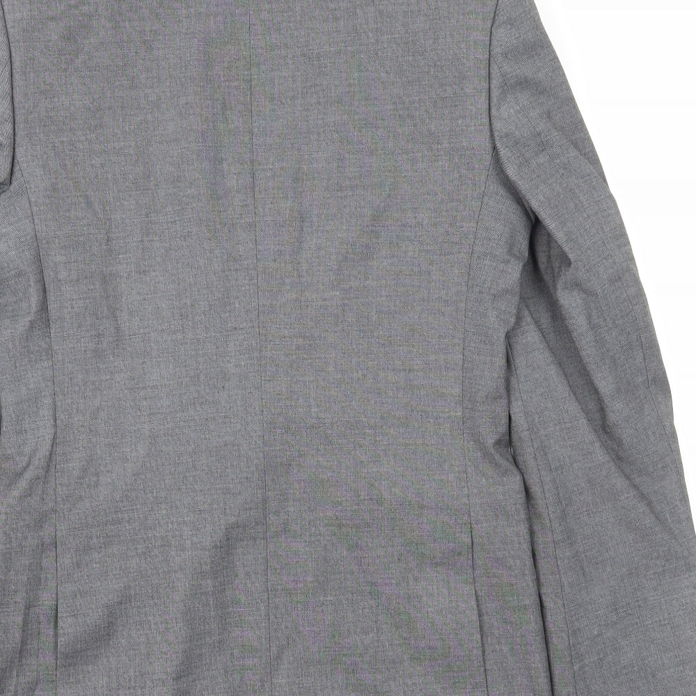Marks & Spencer Mens Grey Polyester Jacket Blazer Size S