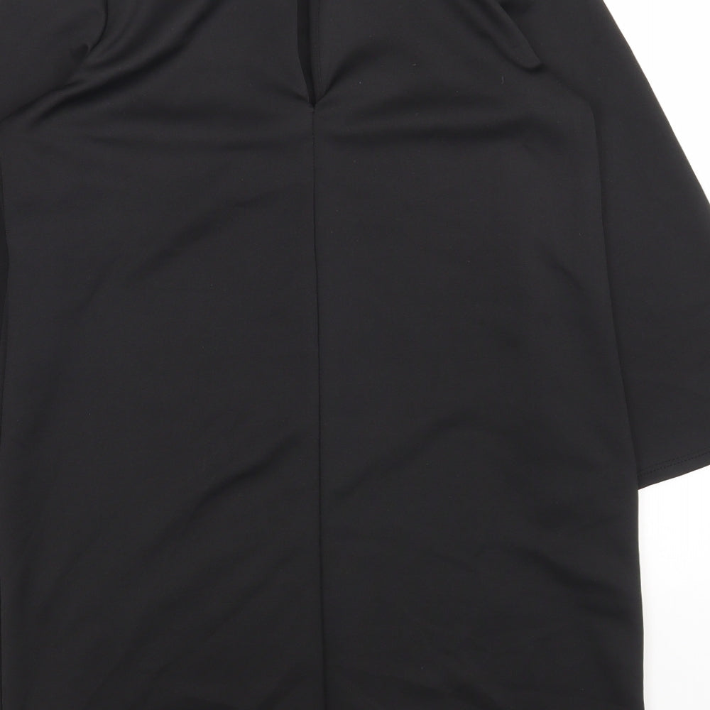 ASOS Womens Black Polyester Shift Size 8 Boat Neck Pullover