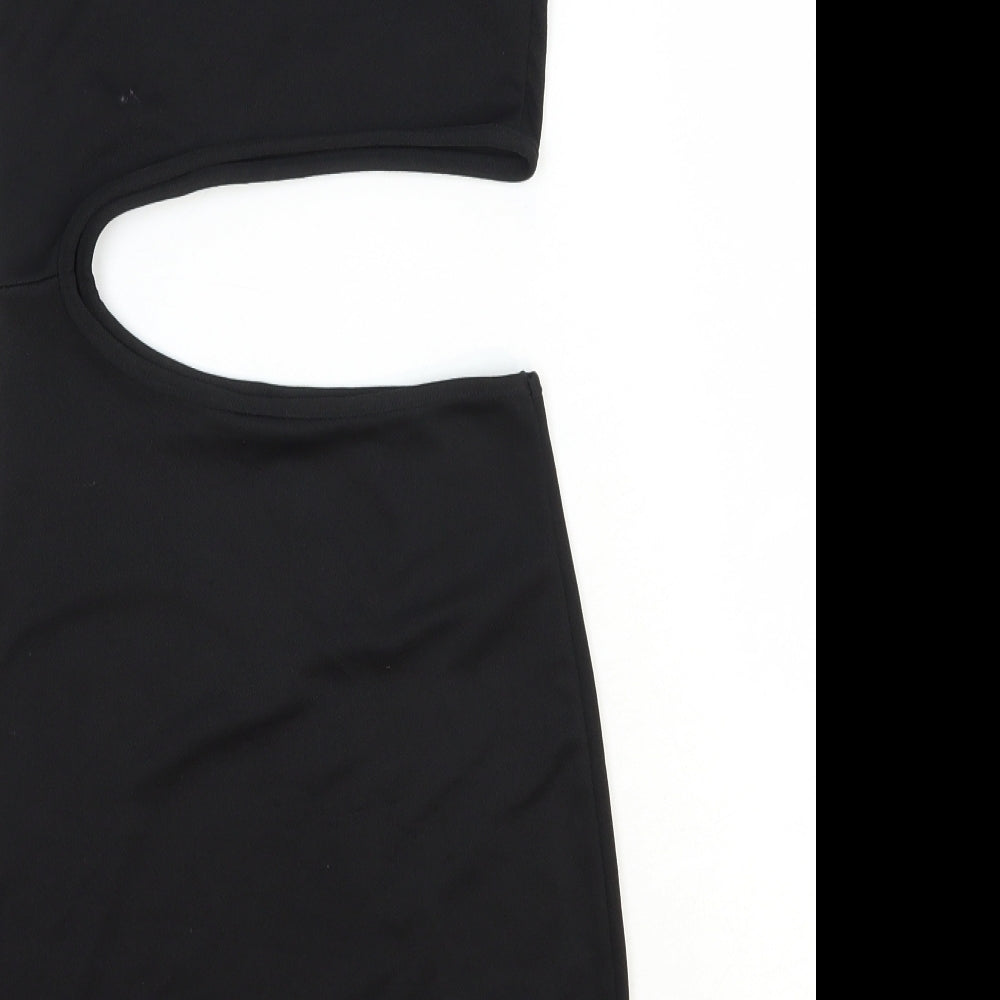 ASOS Womens Black Polyester Mini Size 8 Square Neck Pullover
