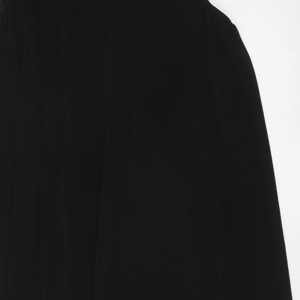 NEXT Womens Black Polyester Trapeze & Swing Size 14 V-Neck Pullover