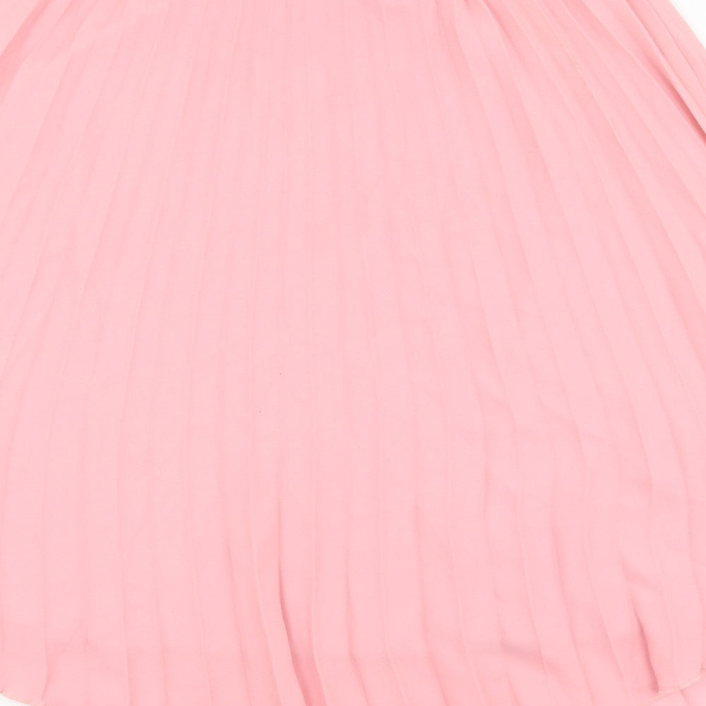 Saint Tropez Clothing Womens Pink Polyester Pleated Skirt Size XS