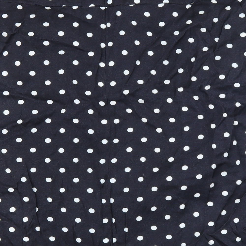 Planet Womens Blue Polka Dot Polyester Mini Skirt Size 35 in Zip