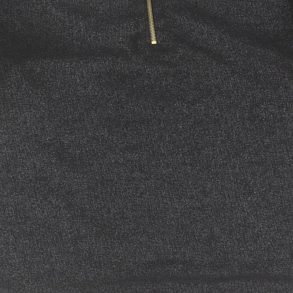 Atmosphere Womens Black Polyester Basic T-Shirt Size 10 Round Neck