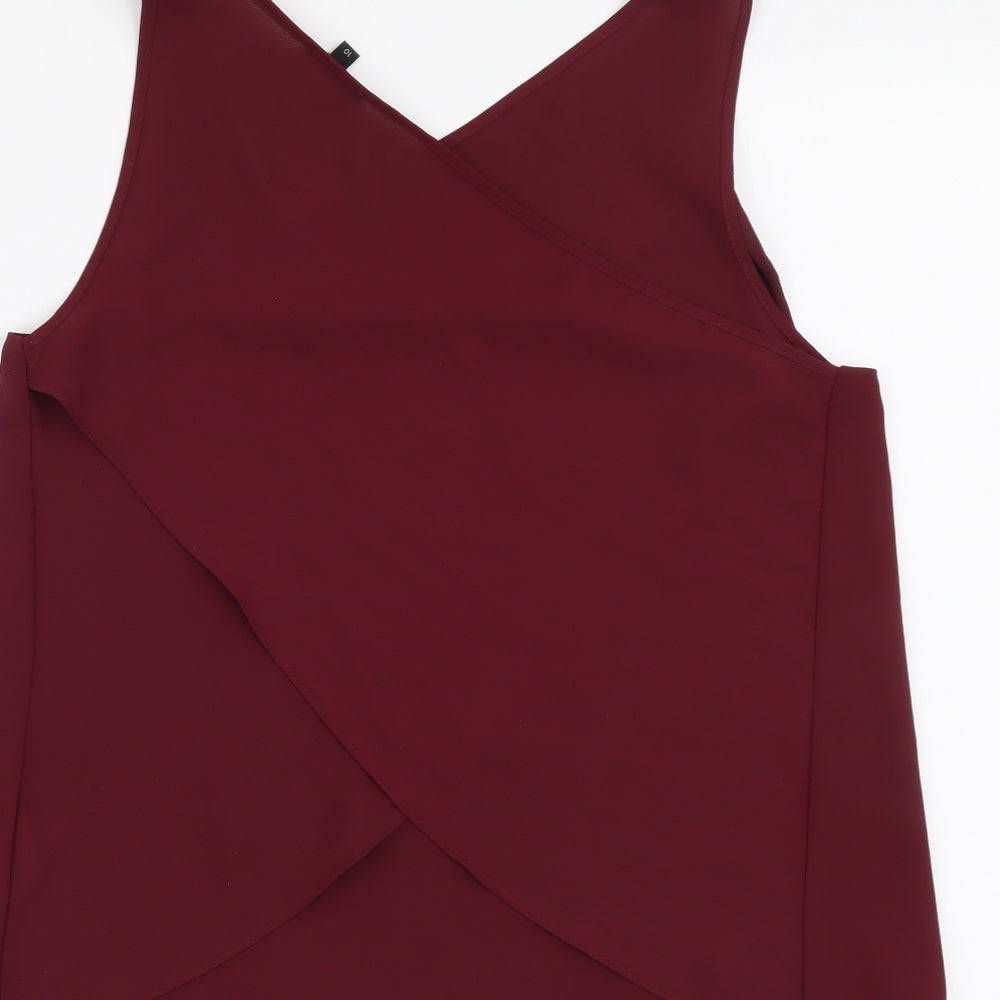 River Island Womens Purple Polyester Camisole Tank Size 10 V-Neck