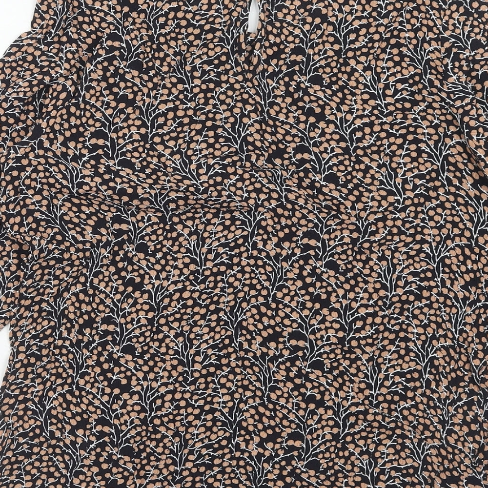 Your Face Womens Multicoloured Floral Viscose Basic Blouse Size 8 Scoop Neck