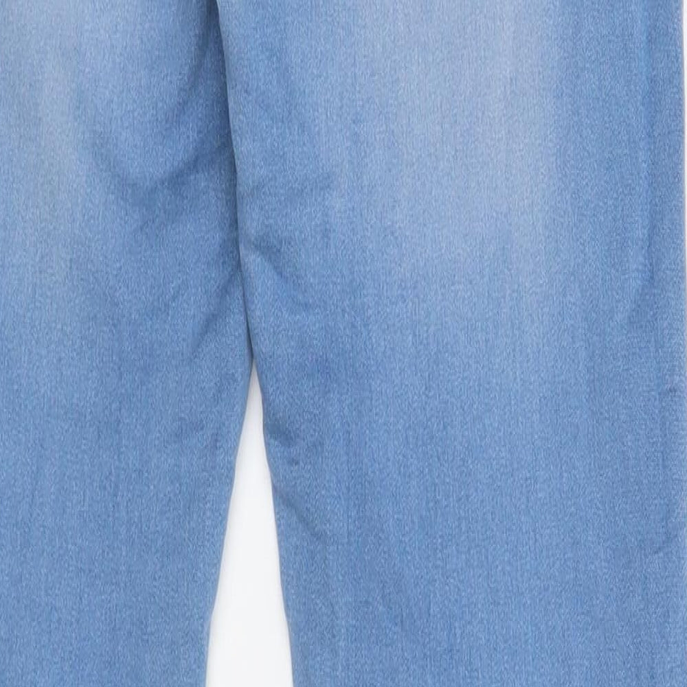 Denim & Co. Womens Blue Cotton Skinny Jeans Size 10 Regular Button