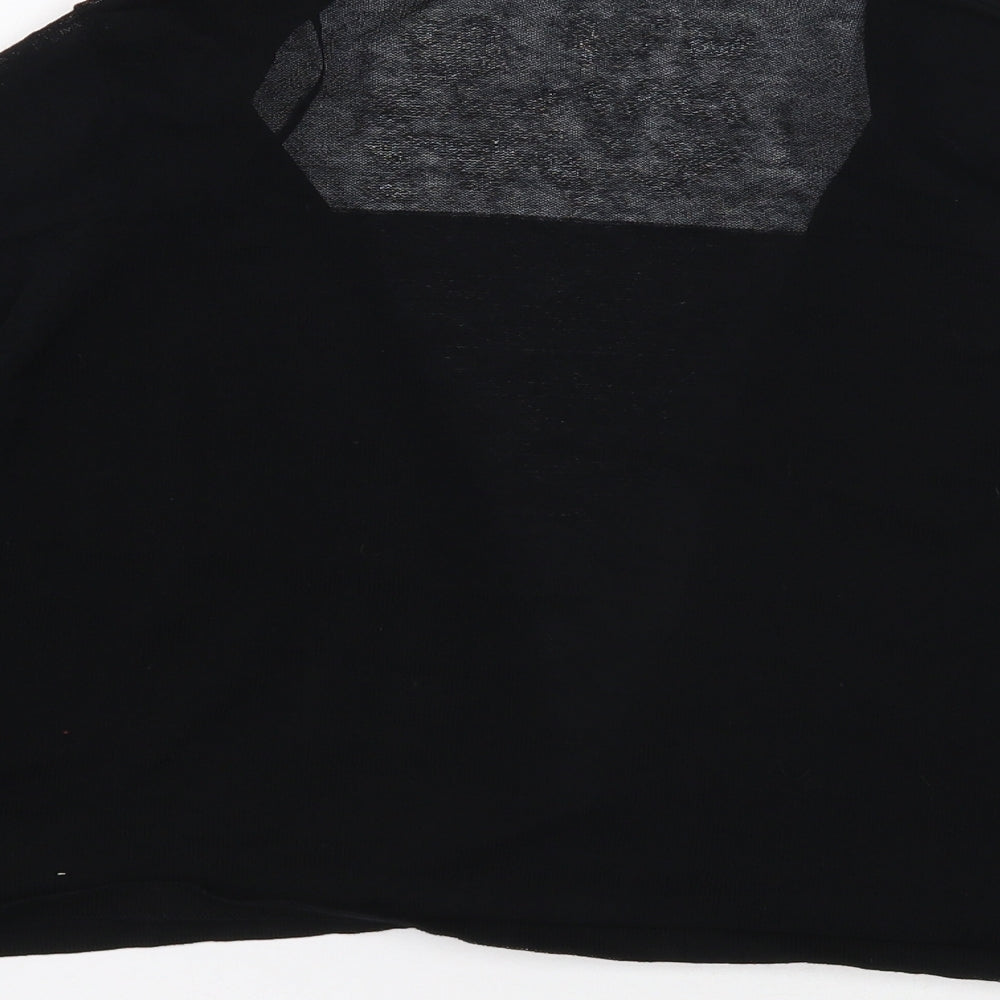 Marks & Spencer Womens Black Square Neck Viscose Cardigan Jumper Size 12