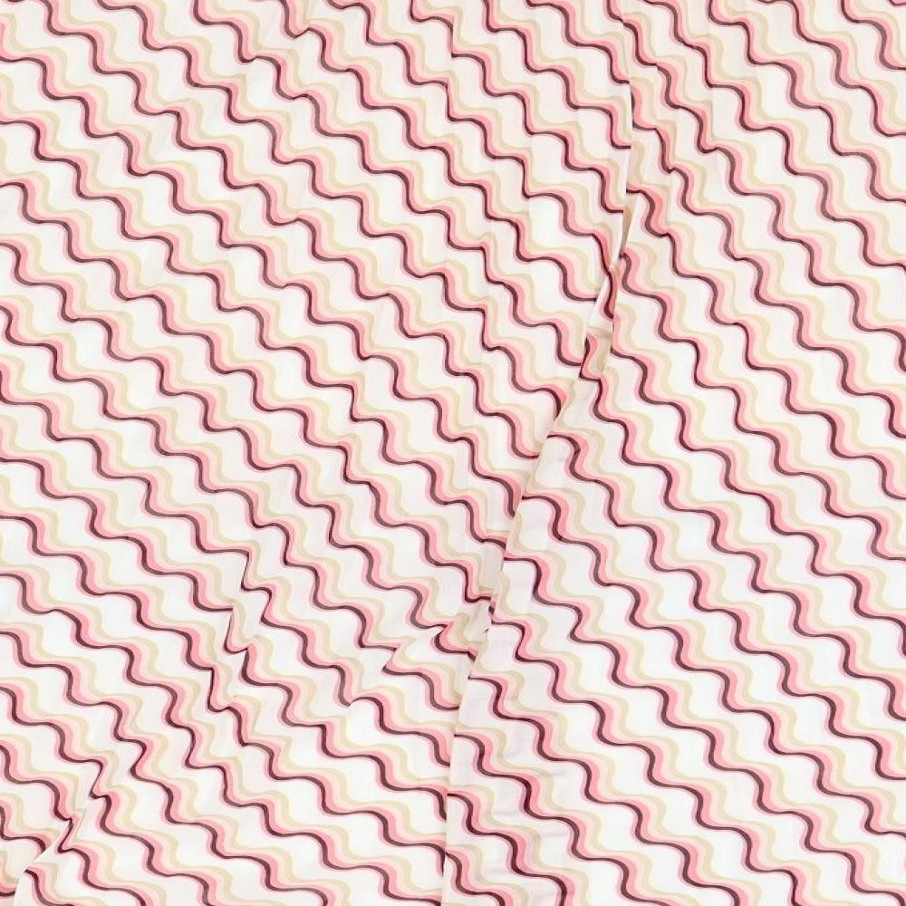 Marks & Spencer Womens Pink Geometric Polyester A-Line Skirt Size 22