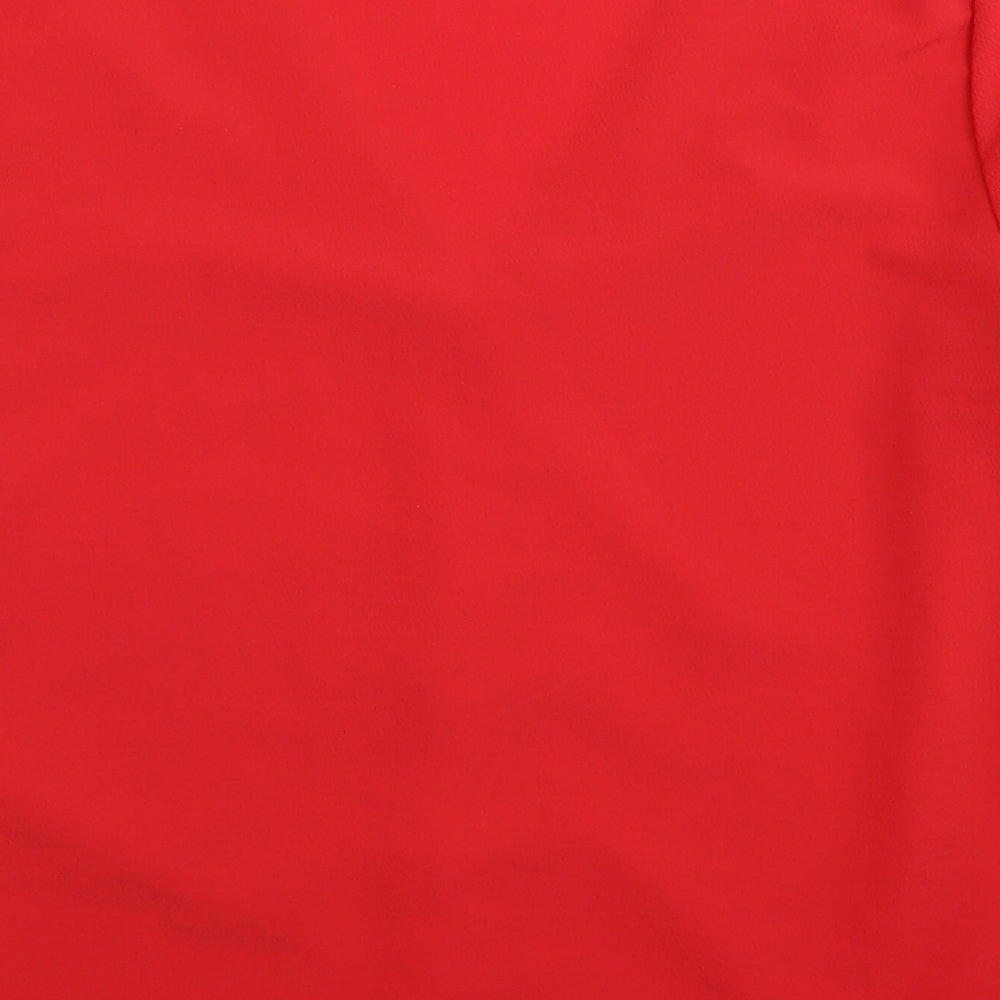New Look Womens Red Polyester Basic Blouse Size 10 V-Neck