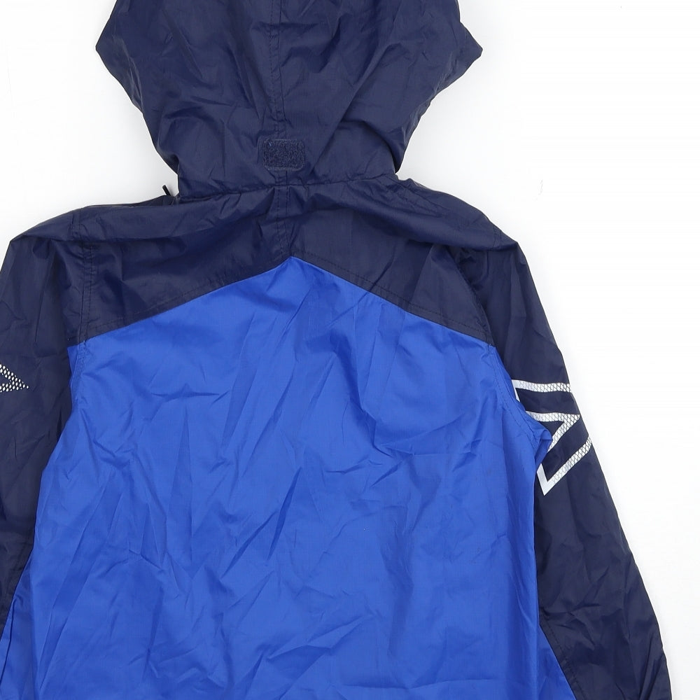 Mitre Boys Blue Colourblock Windbreaker Jacket Size XS Zip