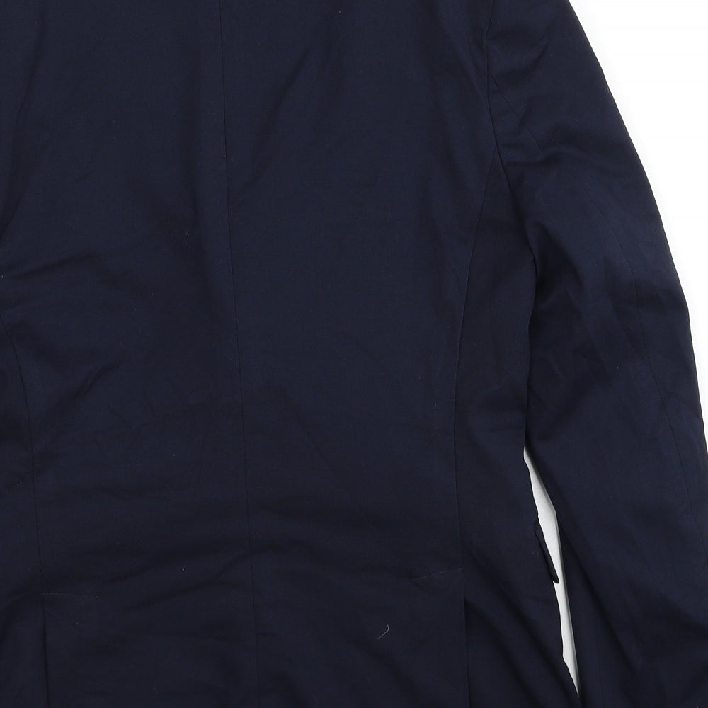 Mango Mens Blue Viscose Jacket Blazer Size 36