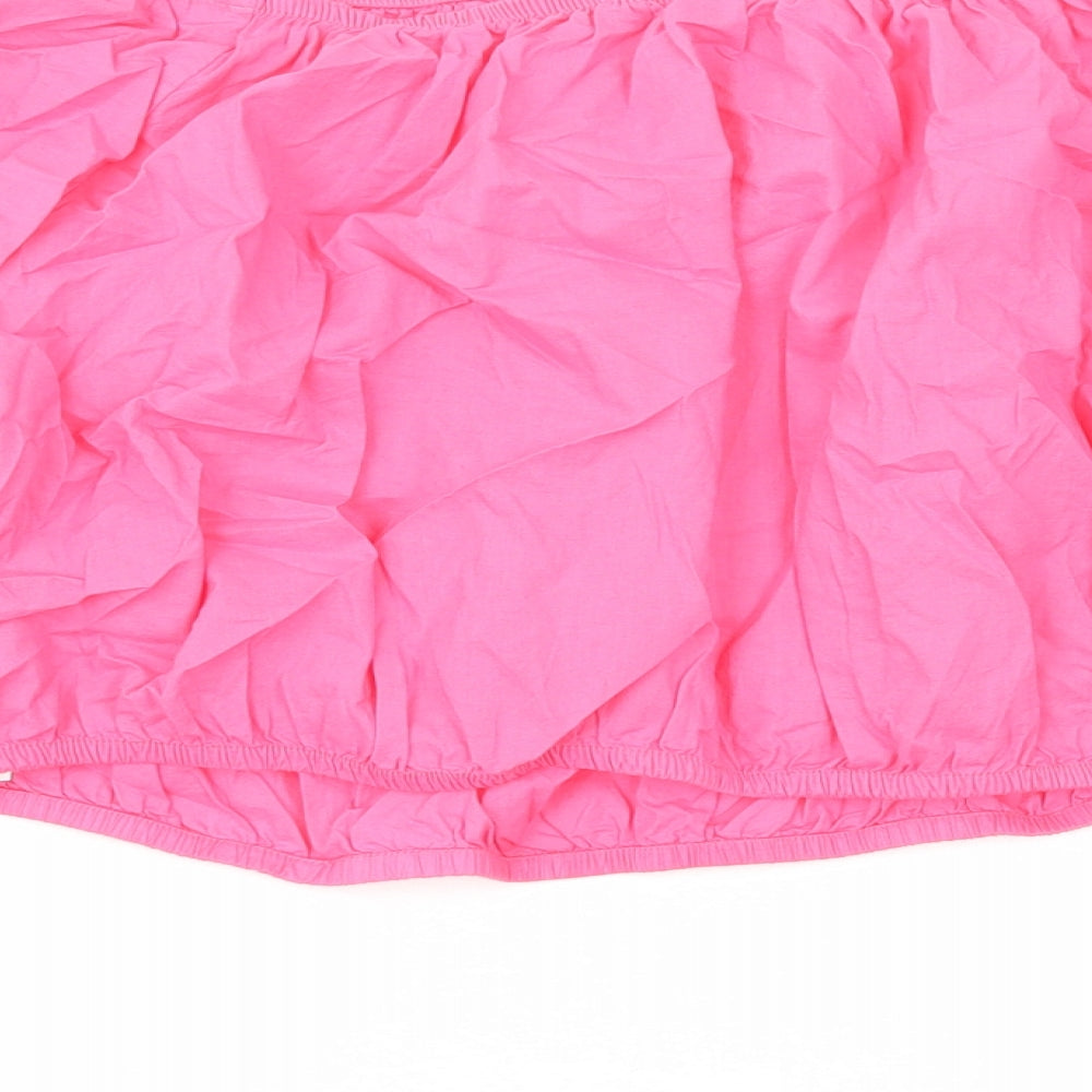 Marks & Spencer Womens Pink Cotton Cropped Blouse Size 20 Off the Shoulder - Bardot