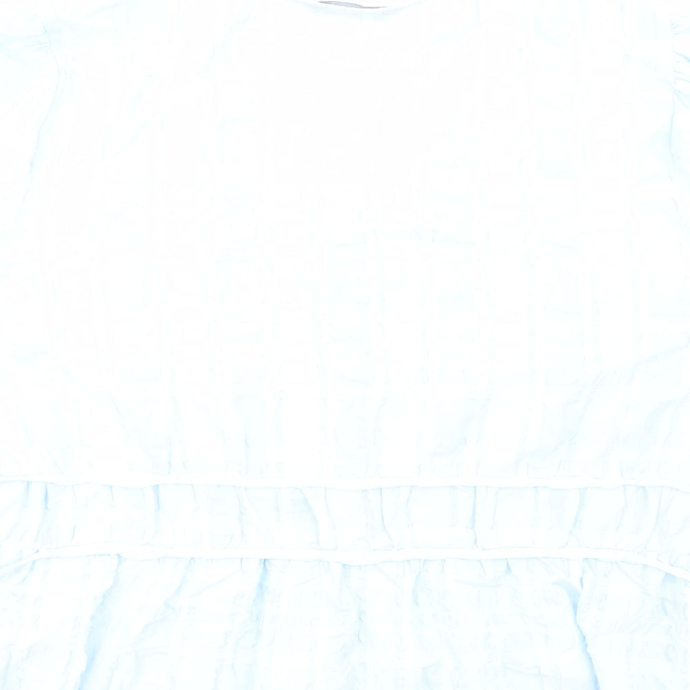 Marks & Spencer Womens Blue Polyester Basic Blouse Size 20 Round Neck