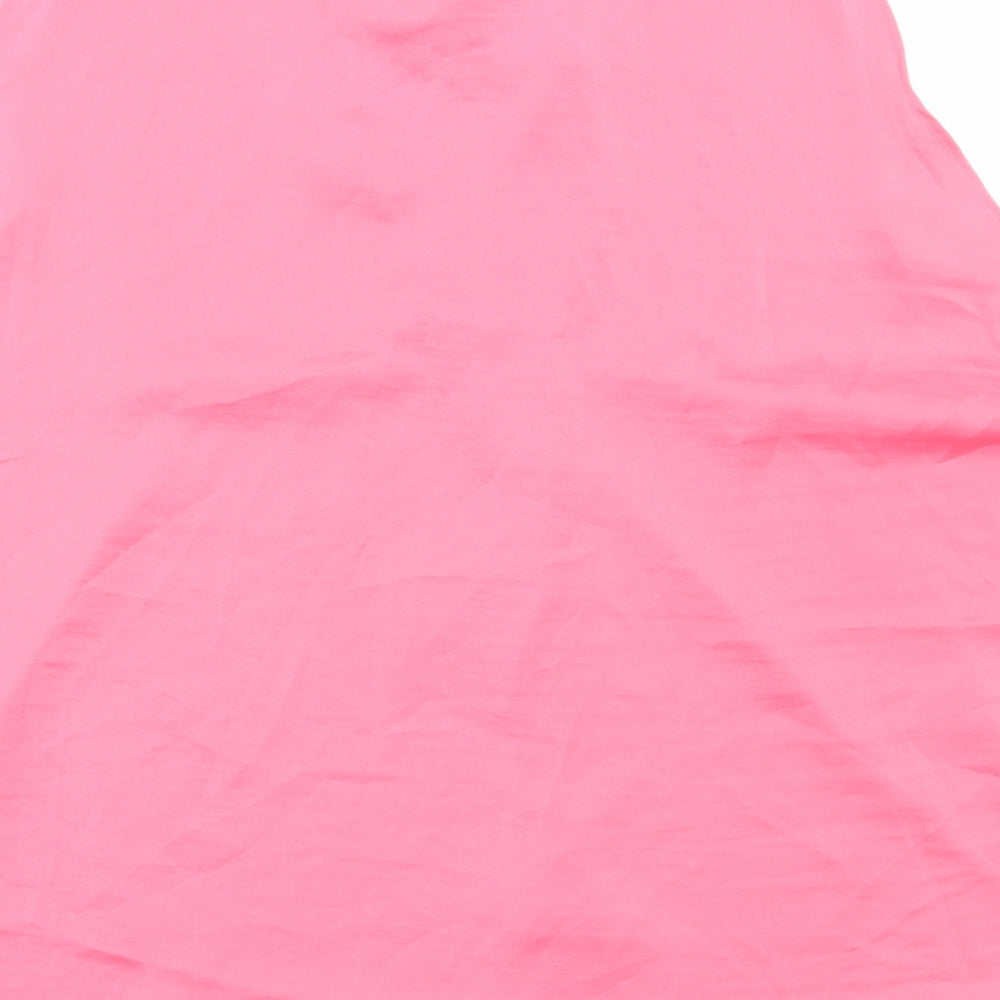 Marks & Spencer Womens Pink Polyester Basic Blouse Size 20 V-Neck