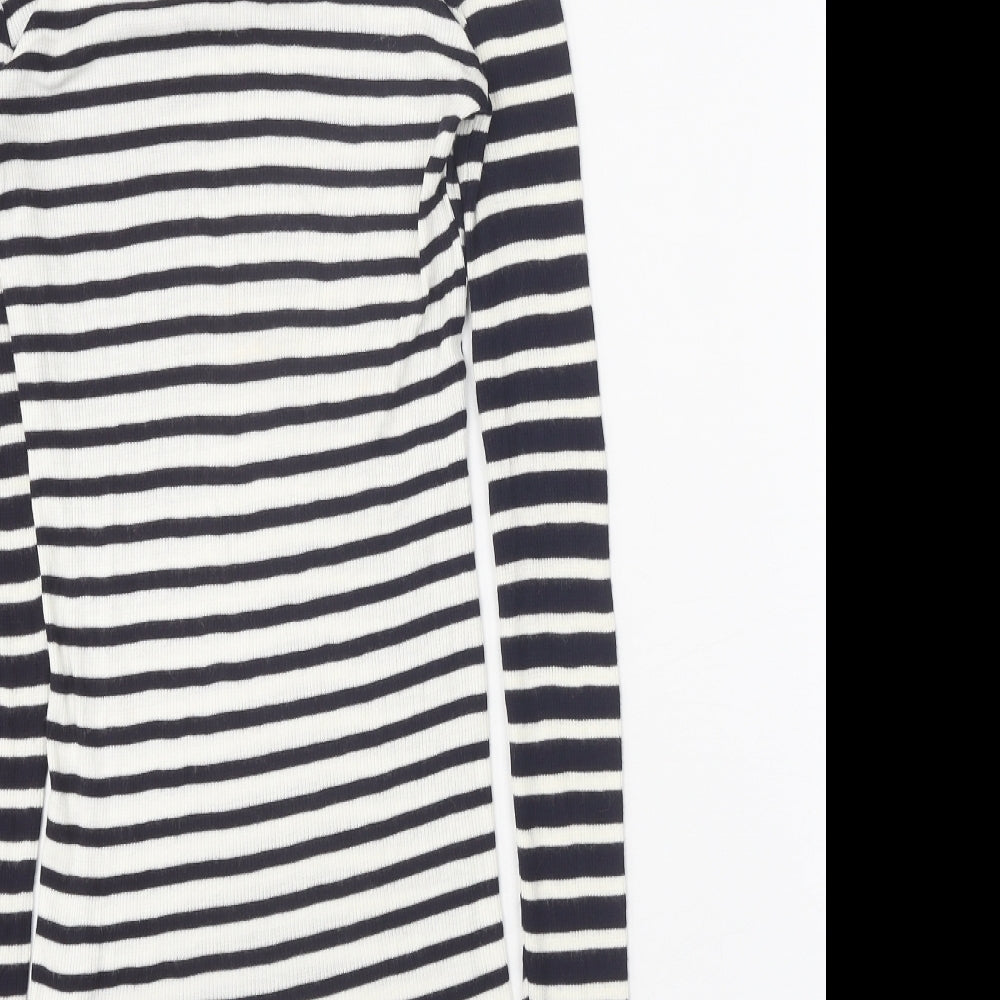 French Connection Womens Multicoloured Scoop Neck Striped Viscose Pullover Jumper Size L