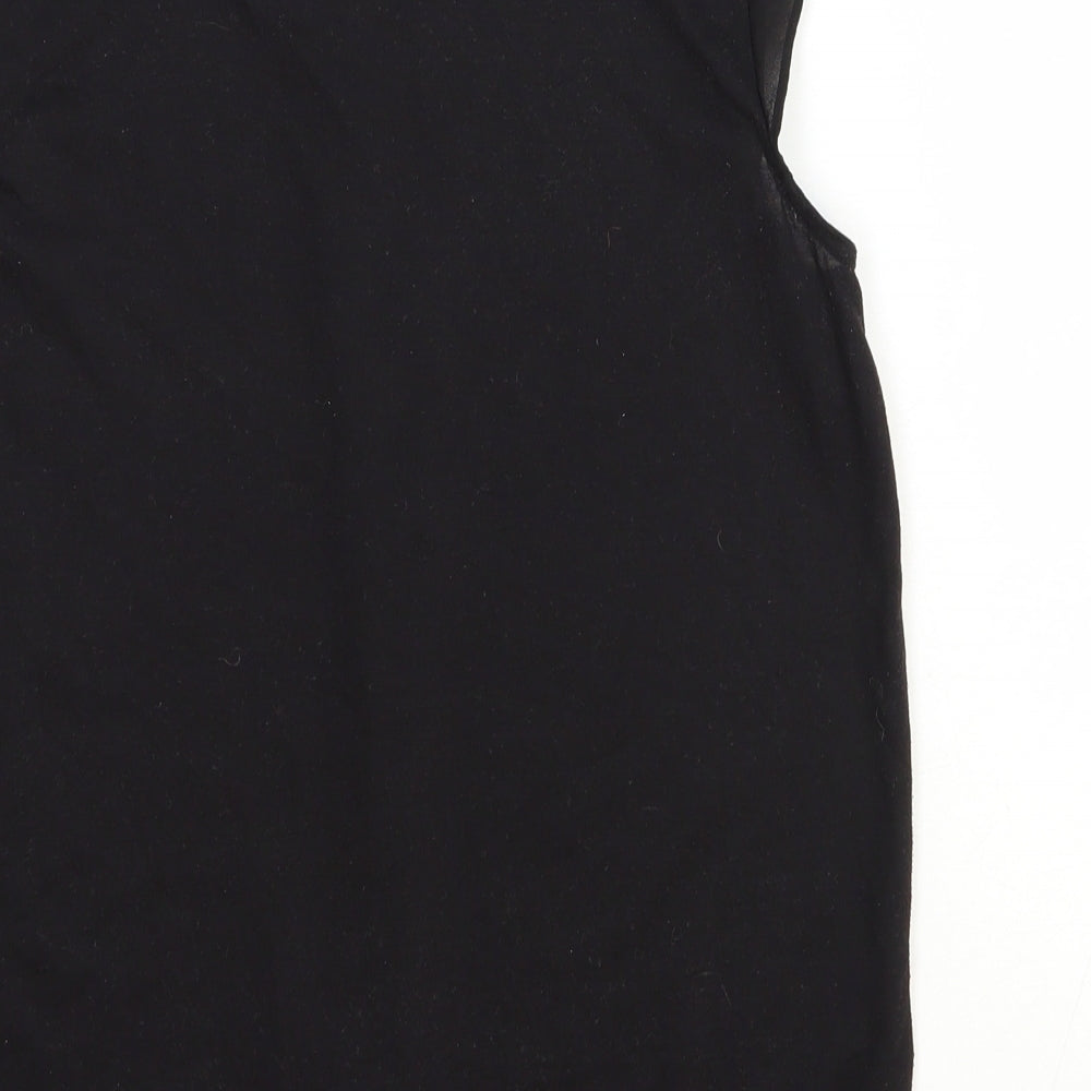 H&M Womens Black Polyester Basic Blouse Size XS Round Neck