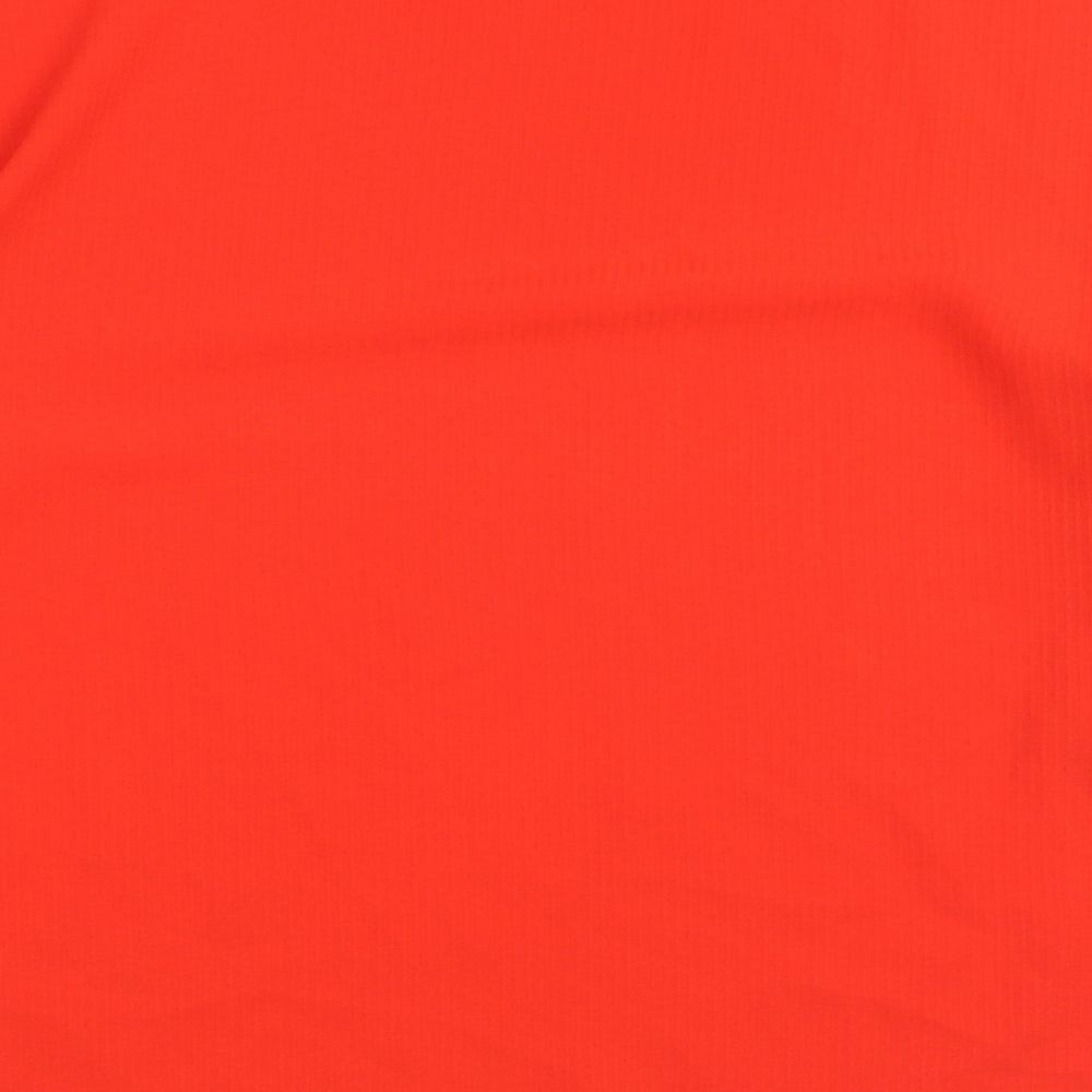 H&M Womens Red Polyester Basic Blouse Size 4 Round Neck