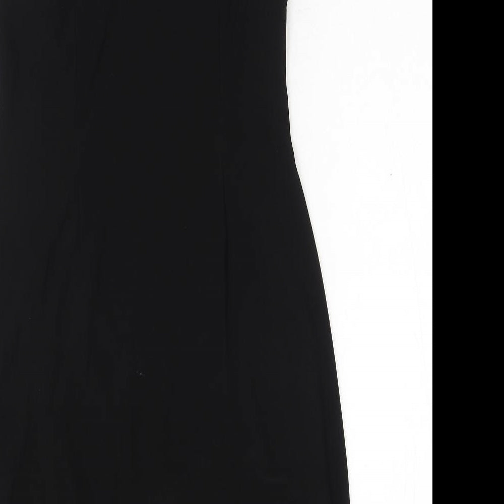 JS Boutique Womens Black Polyester A-Line Size 14 Off the Shoulder Zip