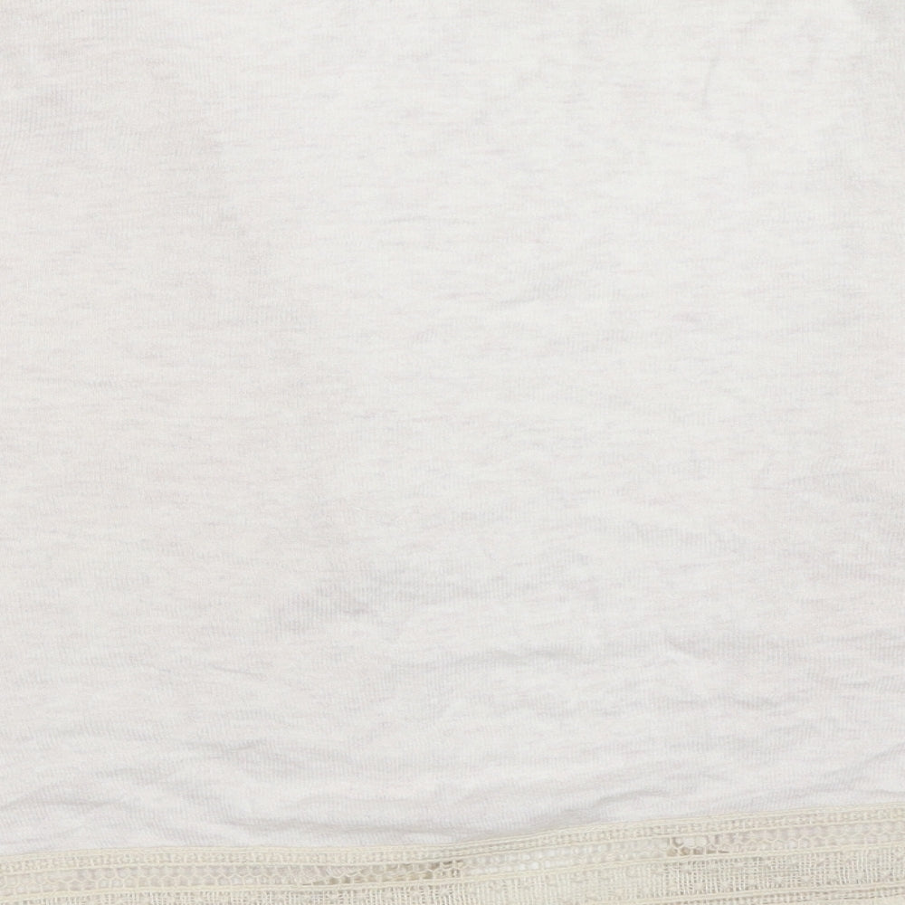 Dorothy Perkins Womens Ivory V-Neck Polyester Shrug Jumper Size L