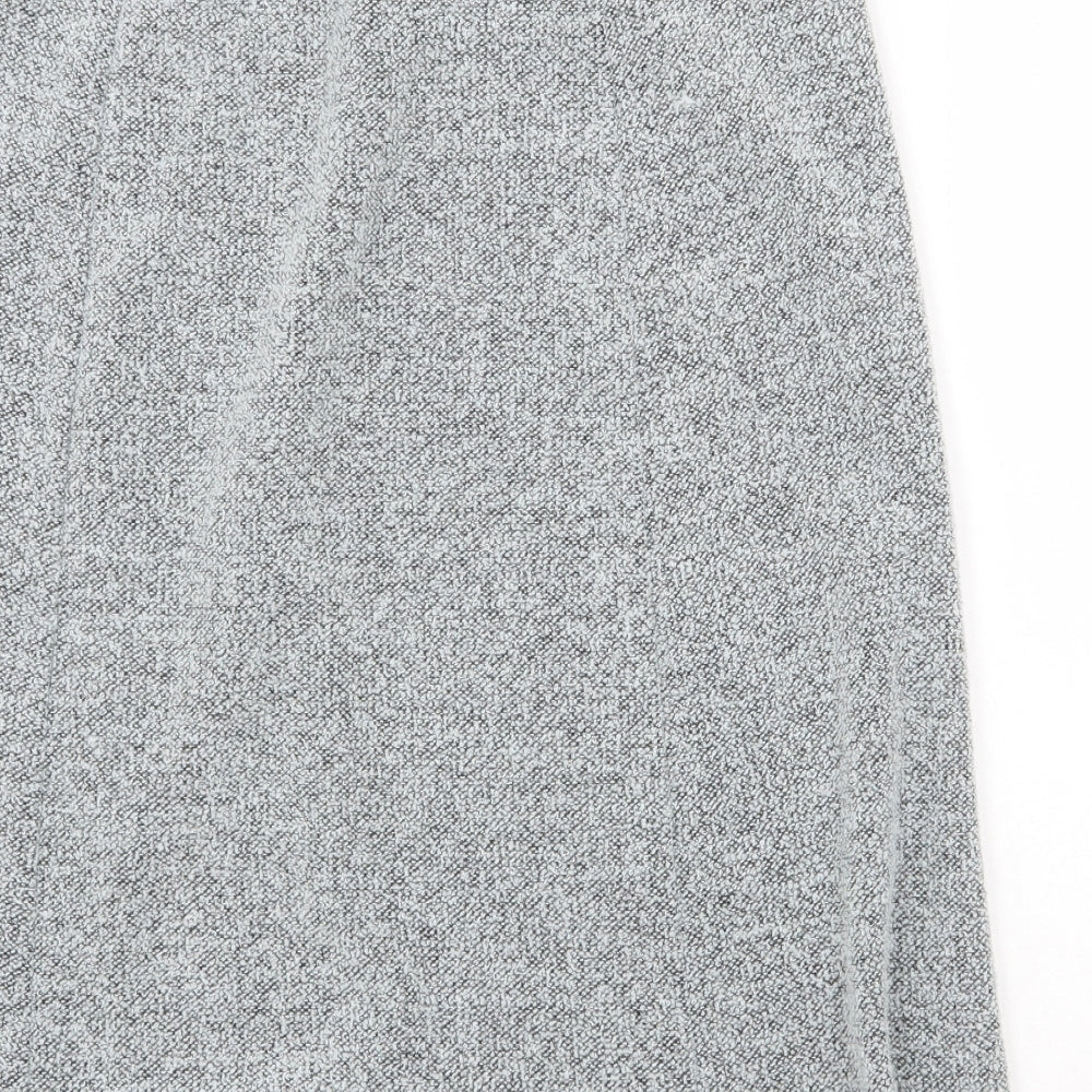 Preworn Womens Grey Polyester A-Line Skirt Size 28 in