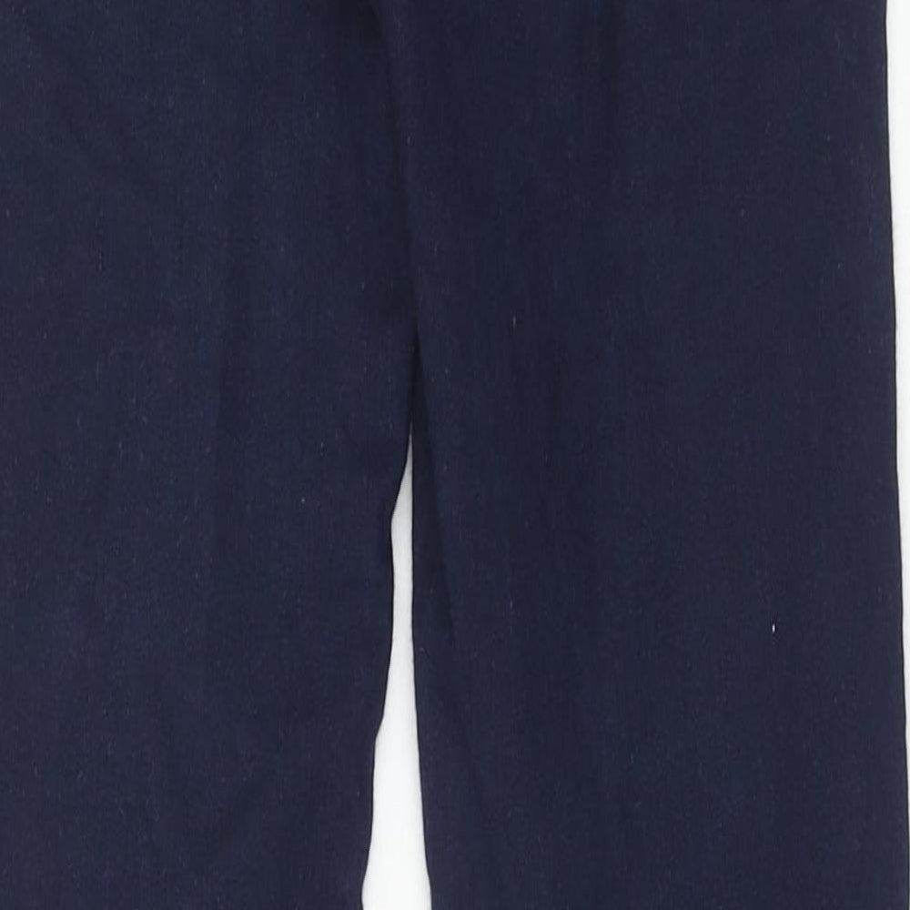 Marks & Spencer Girls Blue Cotton Skinny Jeans Size 10-11 Years Regular Button