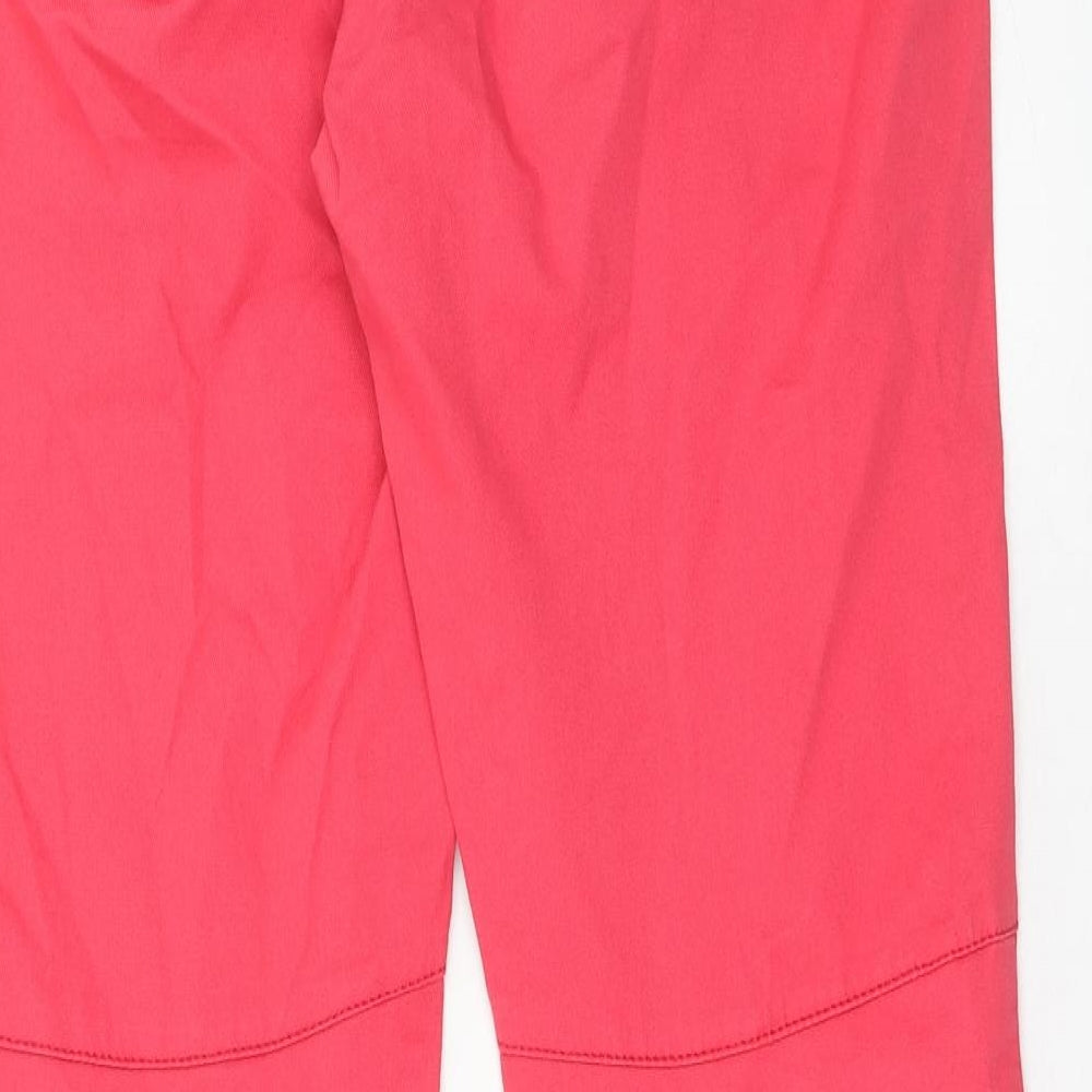 Comma Womens Pink Cotton Straight Jeans Size 10 Regular Zip
