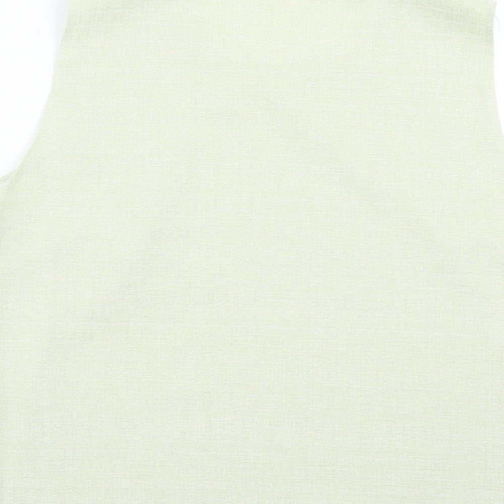 Preworn Womens Green Polyester Basic Tank Size M Scoop Neck