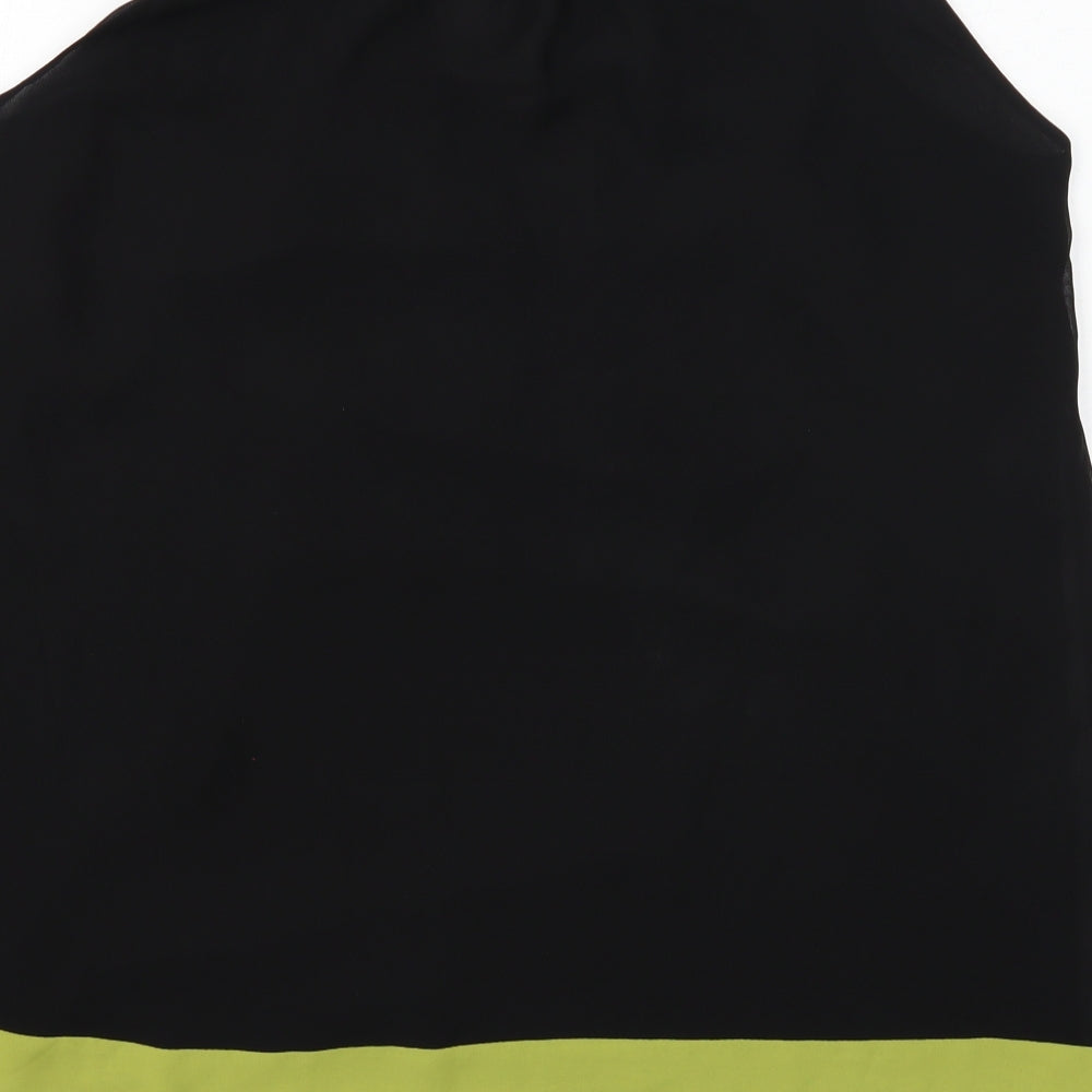 Planet Womens Black Polyester Basic Blouse Size 12 V-Neck