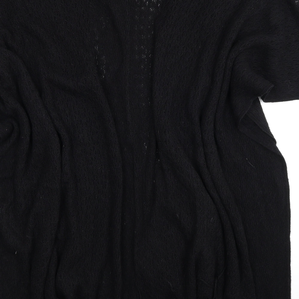 Marks & Spencer Womens Black V-Neck Acrylic Wrap Jumper One Size