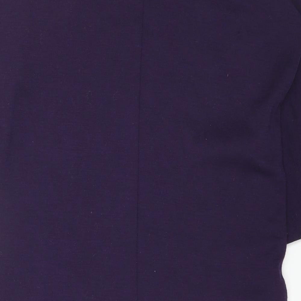 Lily ella Womens Purple Polyester Sheath Size 14 Round Neck Pullover