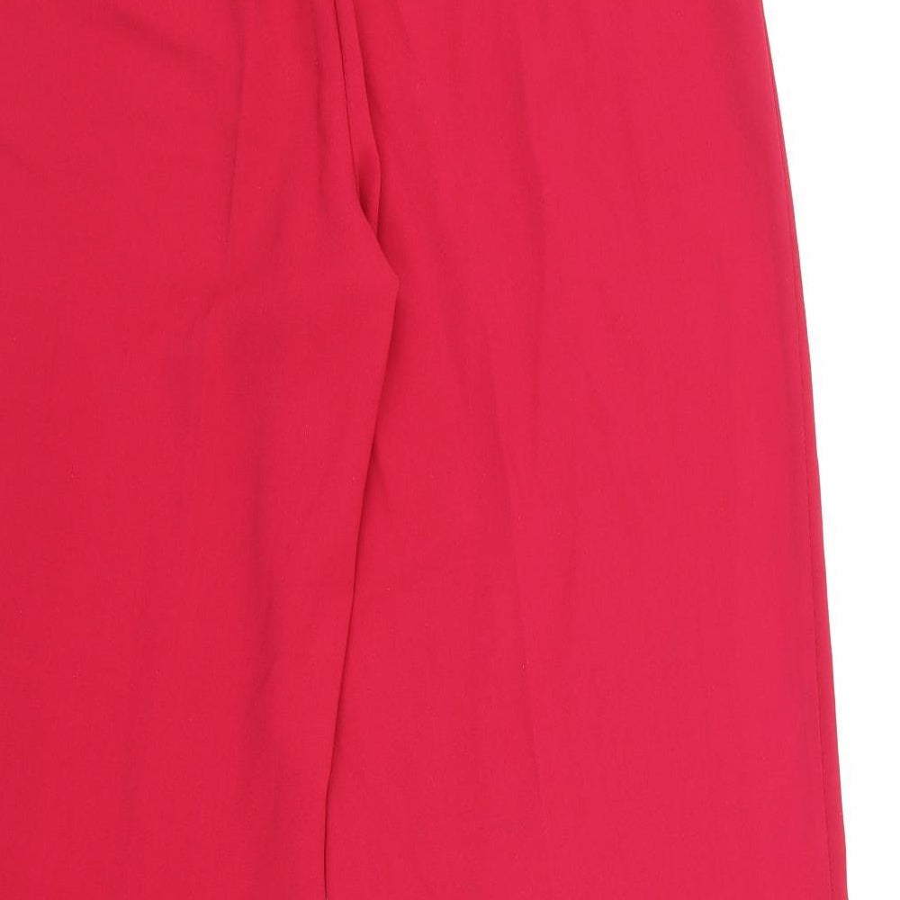 ASOS Womens Pink Polyester Trousers Size 8 L30.5 in Regular Zip