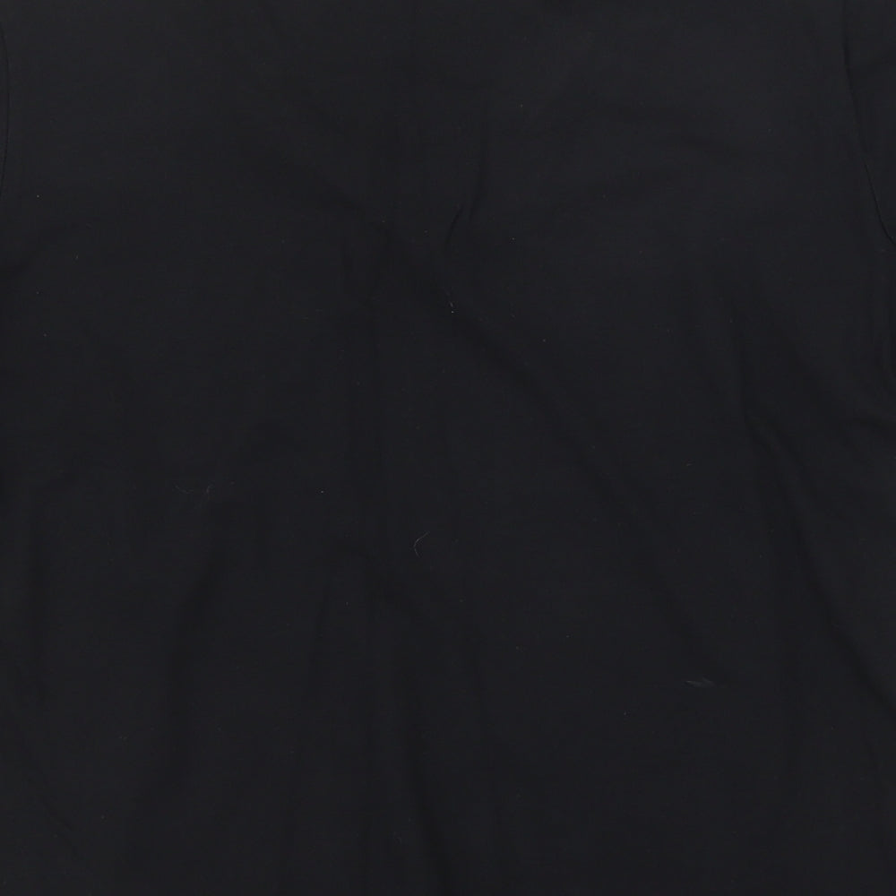 GG Womens Black Viscose Basic T-Shirt Size M V-Neck