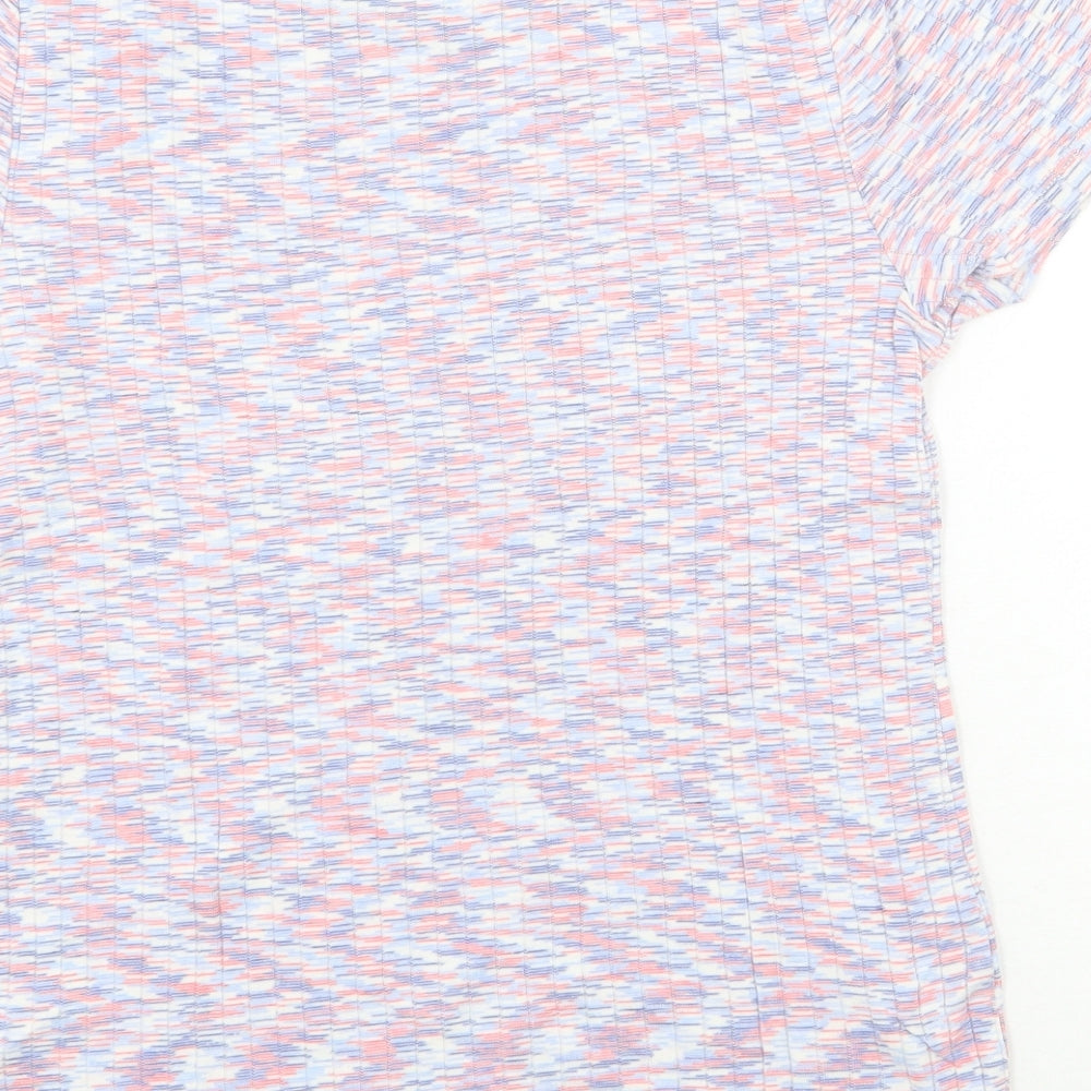 Mercantile Womens Multicoloured Cotton Basic T-Shirt Size M Scoop Neck