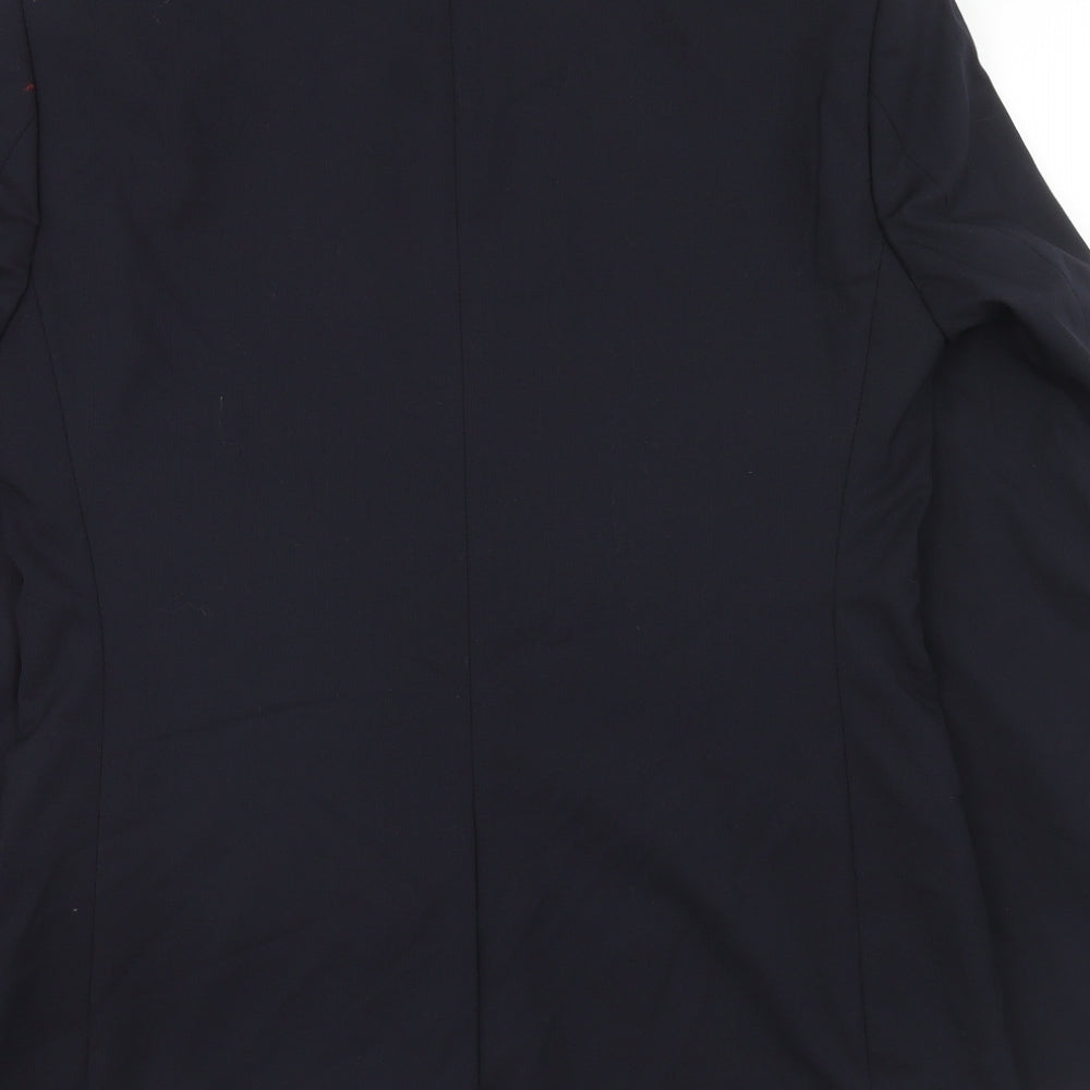 Preworn Mens Blue Wool Jacket Blazer Size 36