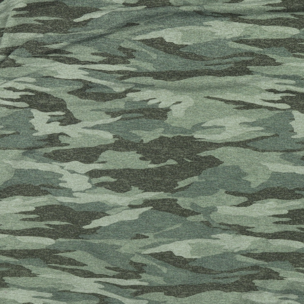 Karen Neuburger Womens Green Camouflage Polyester Pullover Sweatshirt Size L Pullover
