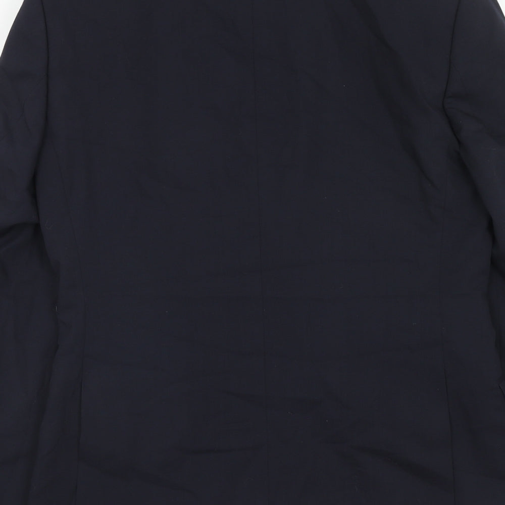 Marks & Spencer Mens Blue Wool Jacket Blazer Size 36